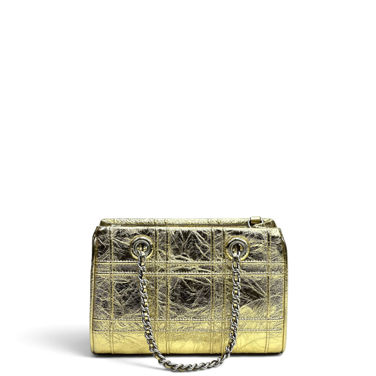 Tory burch mini Fleming gold leather chain hand bag