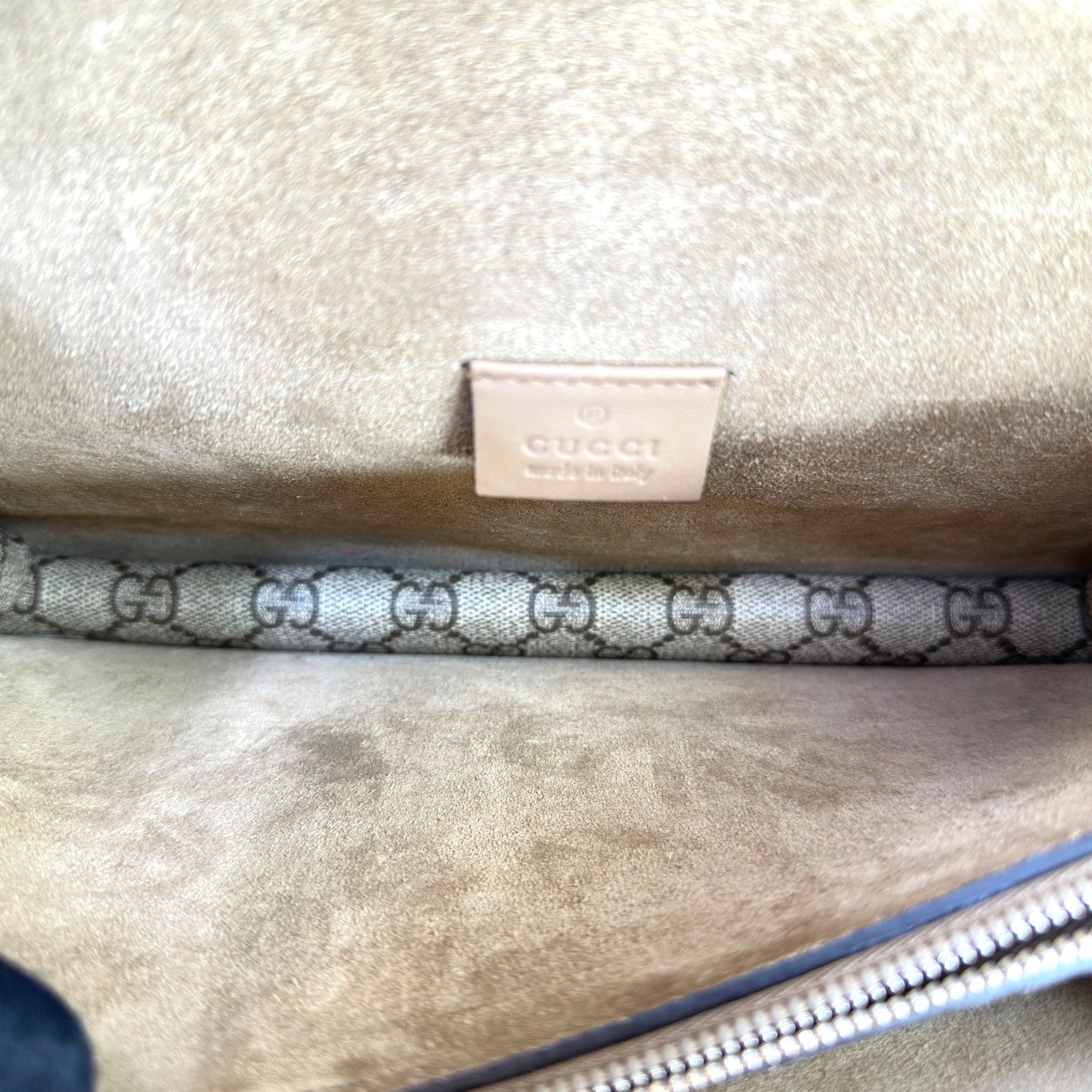 Gucci Dionysus Beige GG Supreme Canvas Shoulder Bag