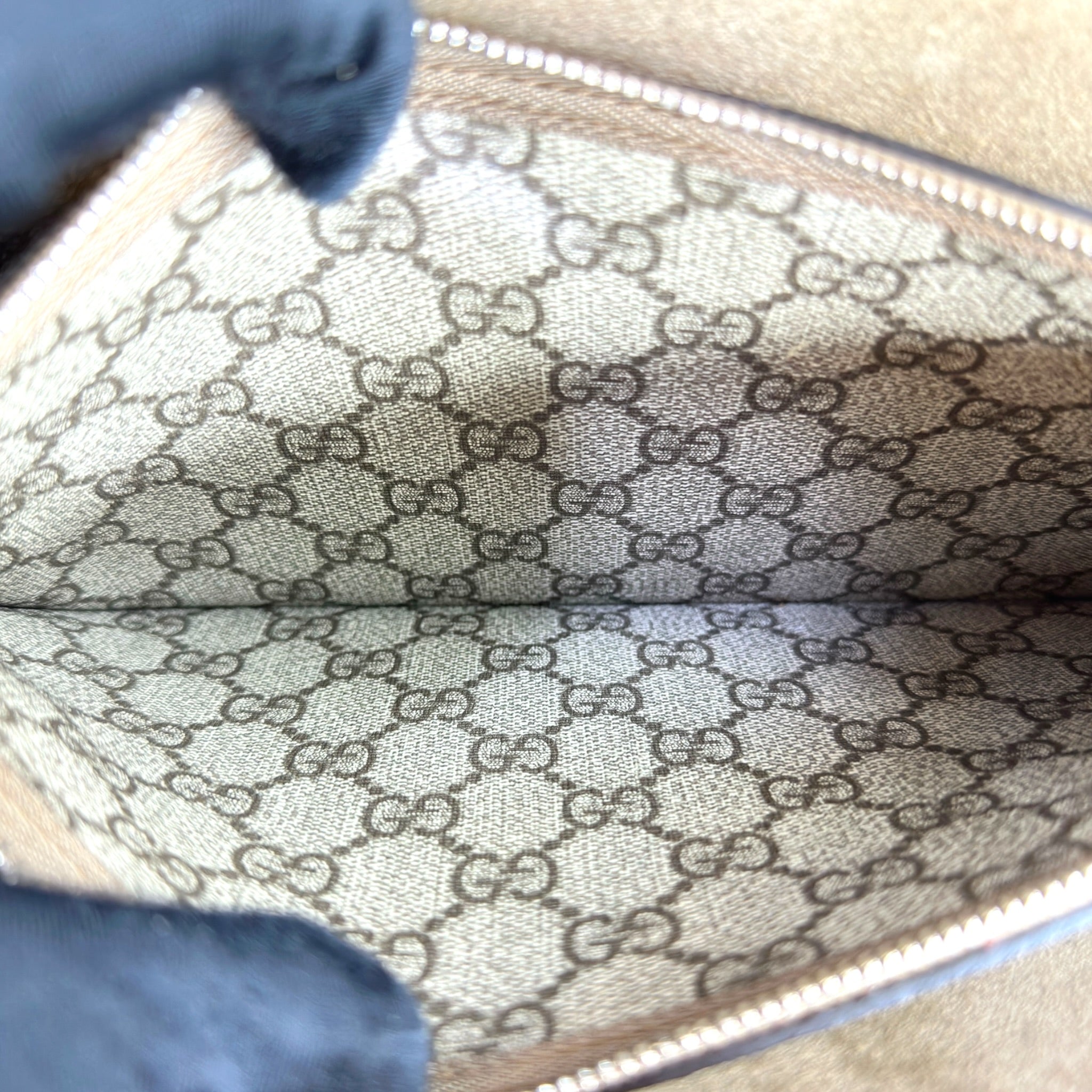 Gucci Dionysus Beige GG Supreme Canvas Shoulder Bag