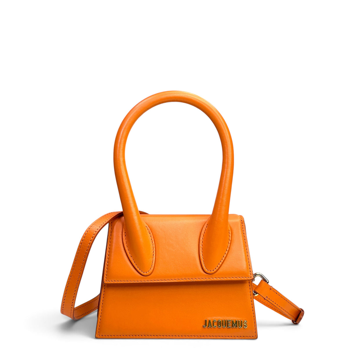 Jacquemus Le Chiquito Orange Leather Top Handle Bag