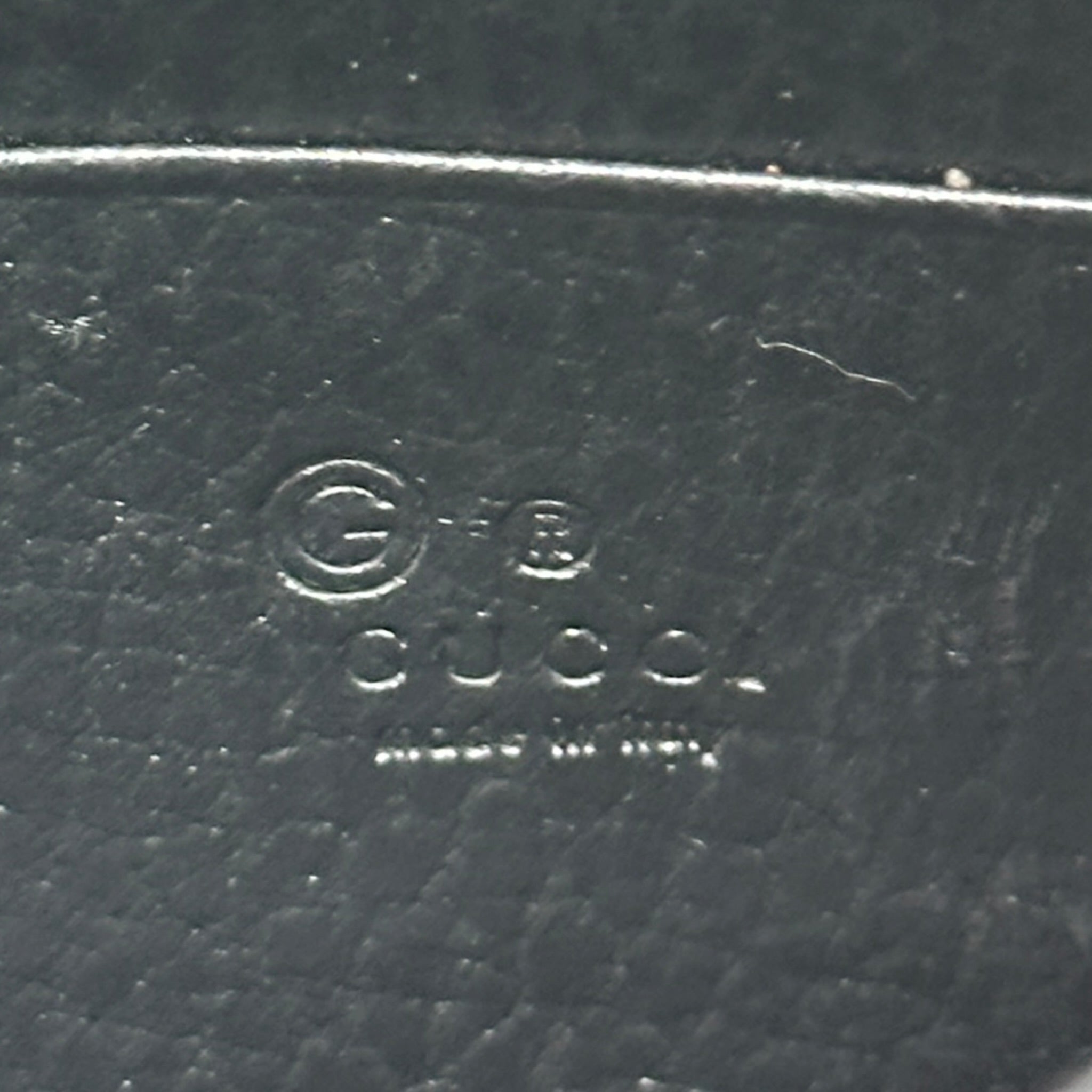 Gucci Interlocking G Wallet On Chain Textured Black Leather