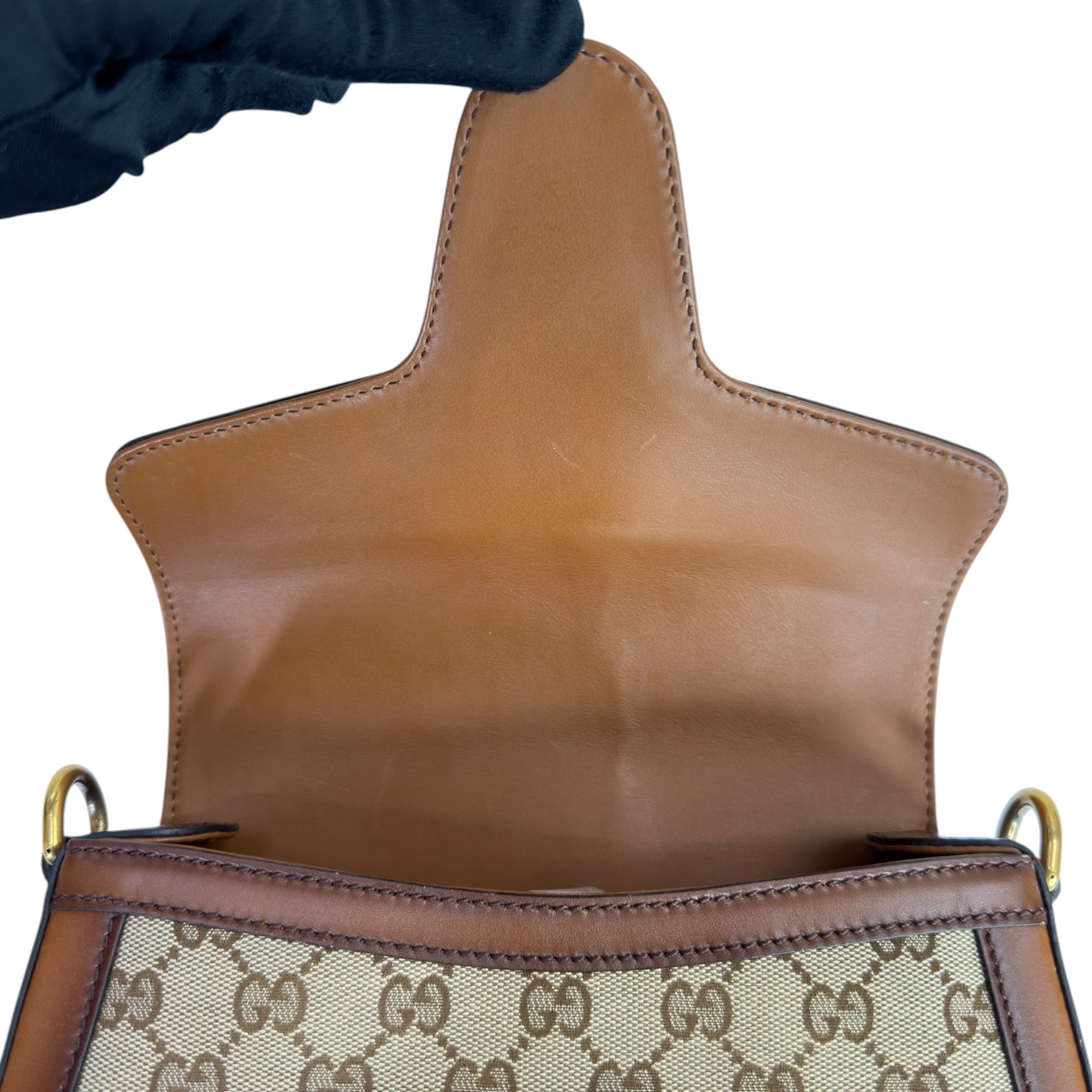 Gucci Lady Web Canvas/Leather Shoulder Bag