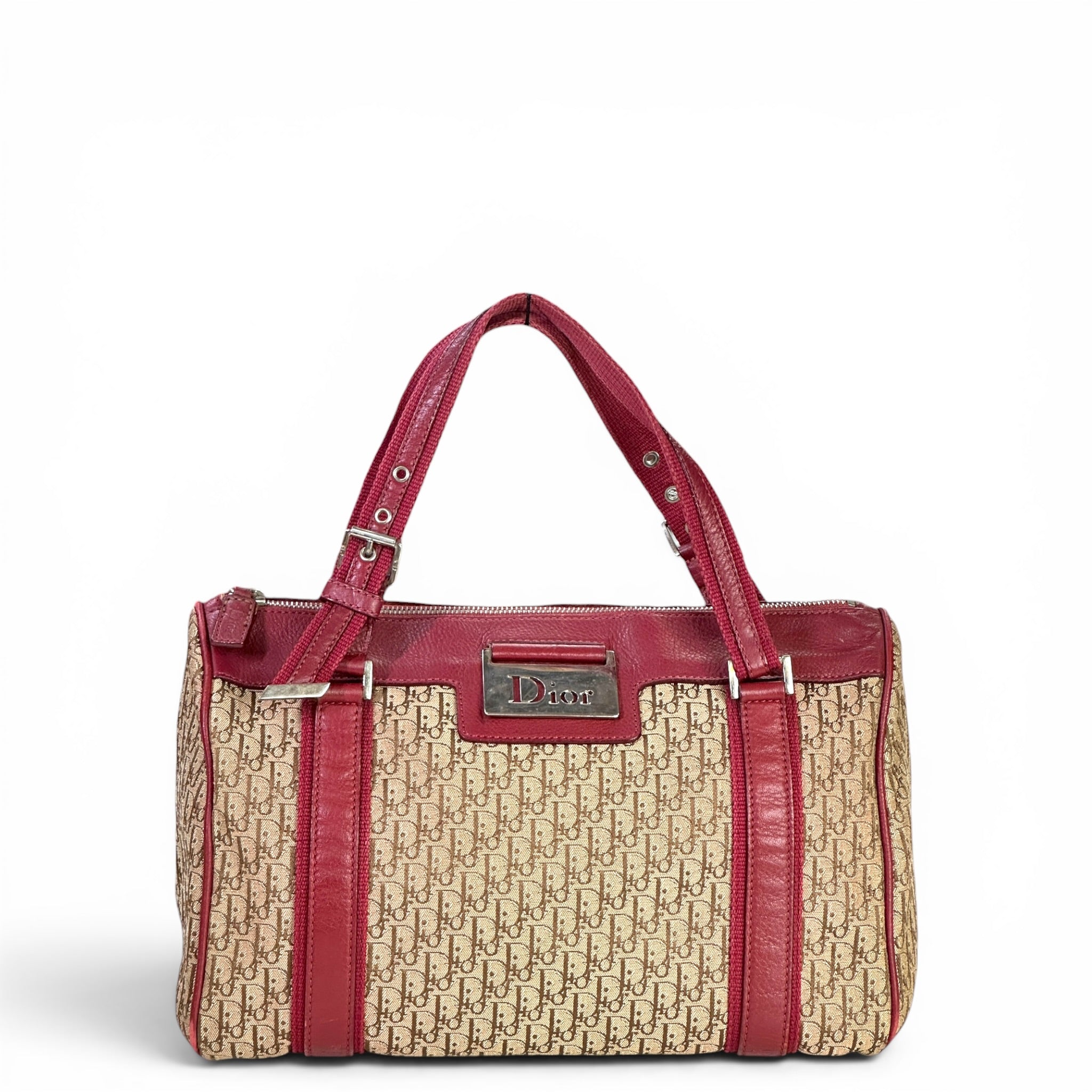 Christian Dior Street Chic Boston Monogram Canvas Bag