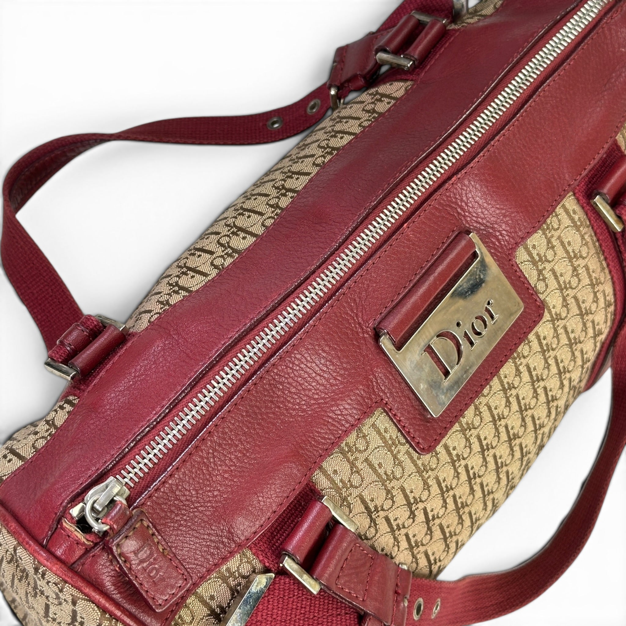 Christian Dior Street Chic Boston Monogram Canvas Bag