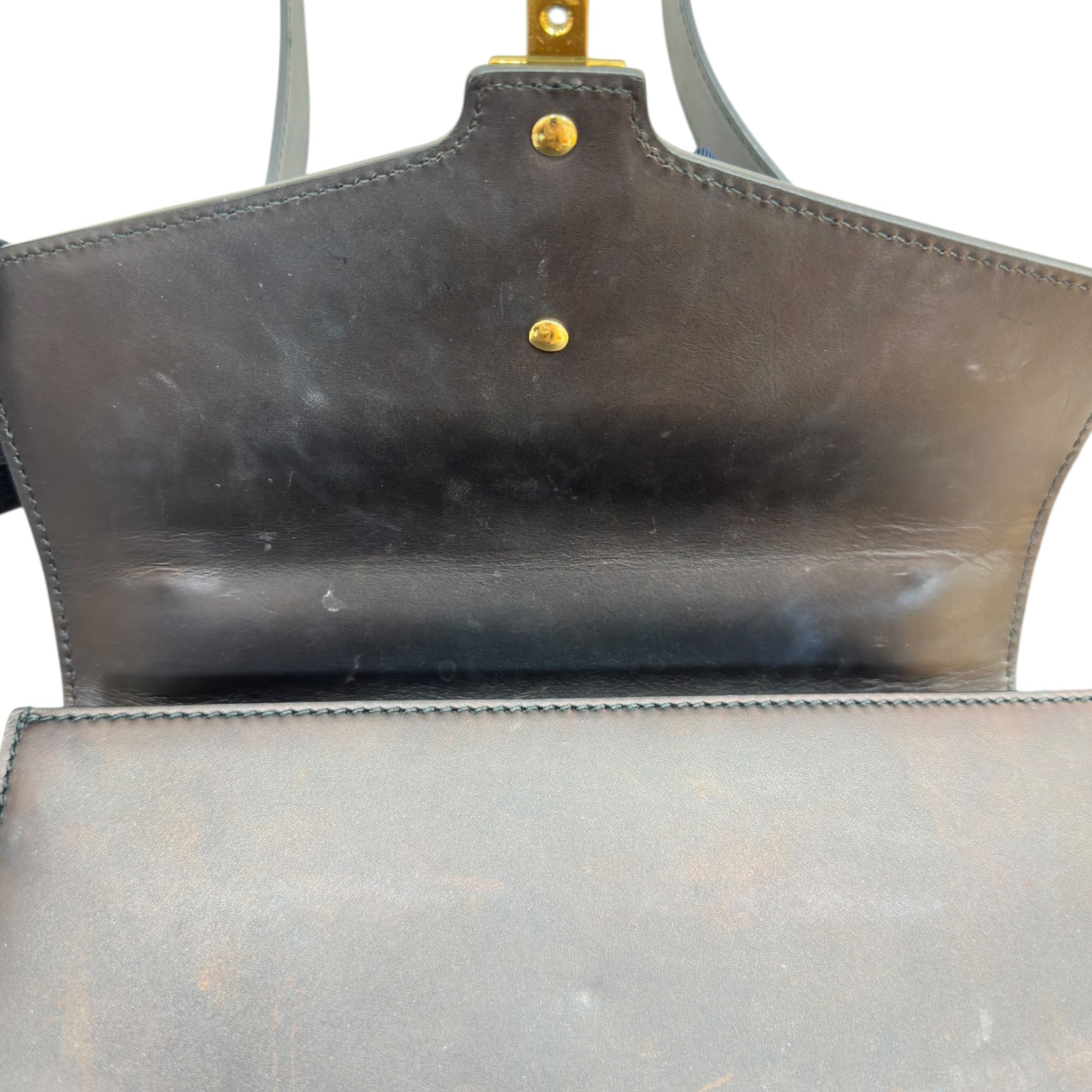 Gucci Sylvie Flap Black Leather Shoulder Bag
