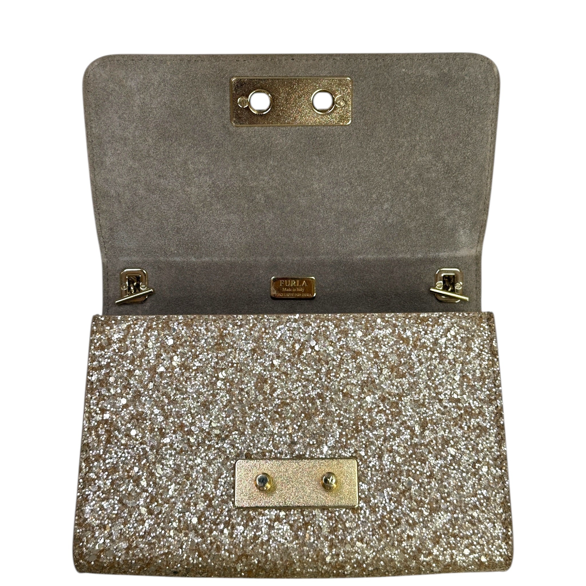 Furla Maaya Sling Clutch Glitter India Limited Edition