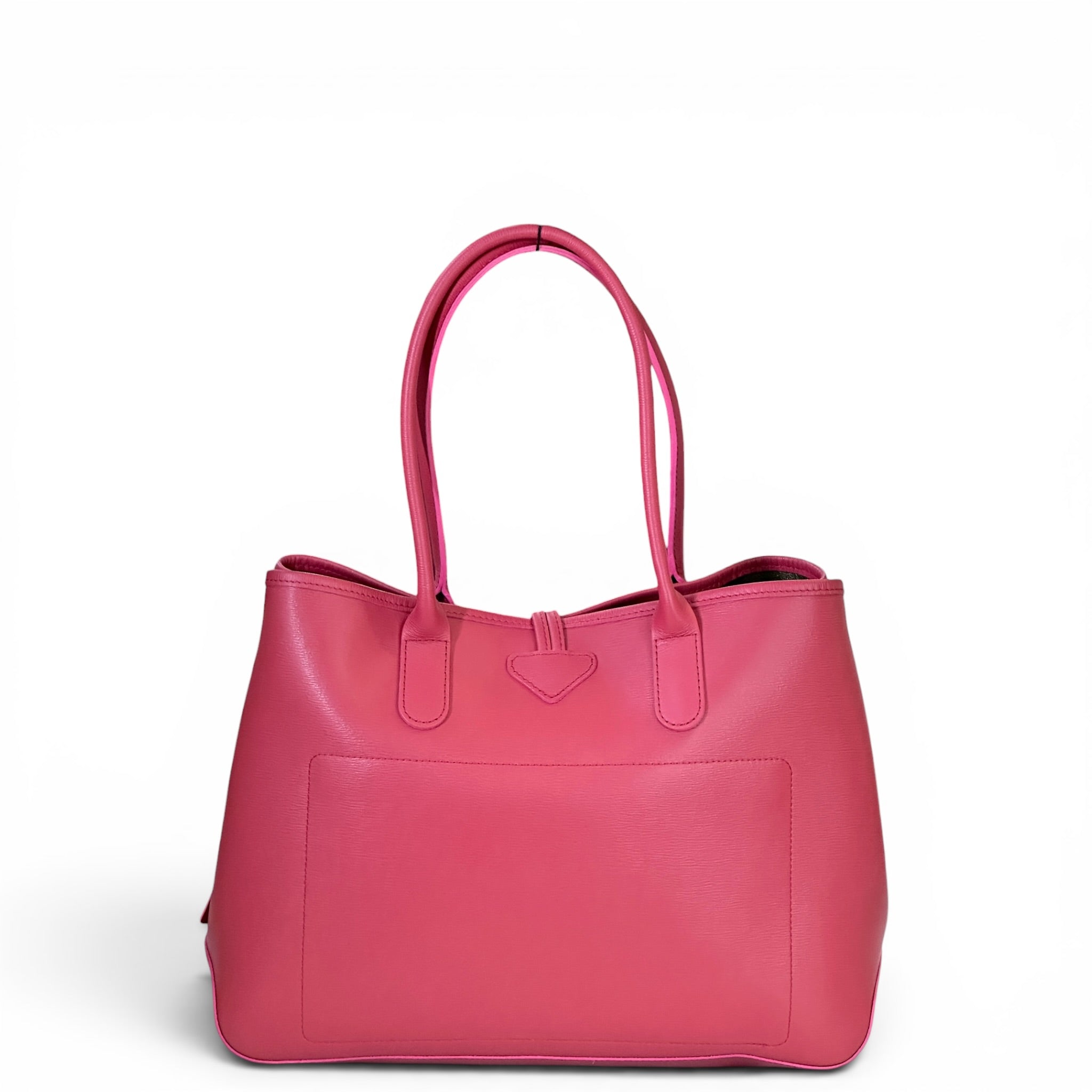 Longchamp Spring Fig Roseau Red Leather Tote