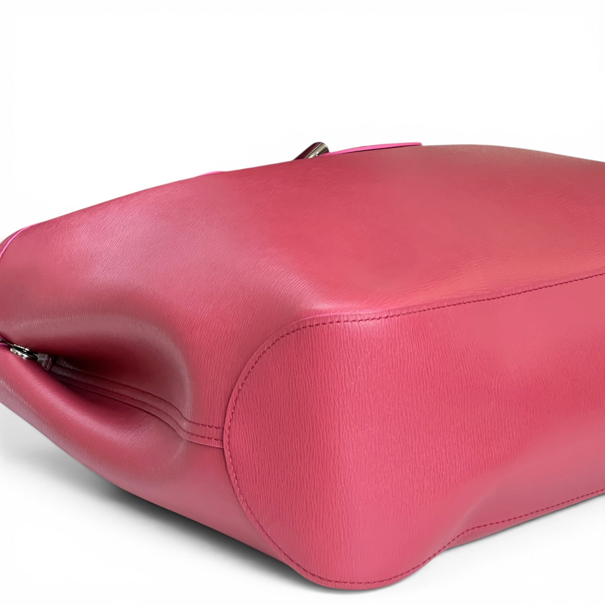 Longchamp Spring Fig Roseau Red Leather Tote