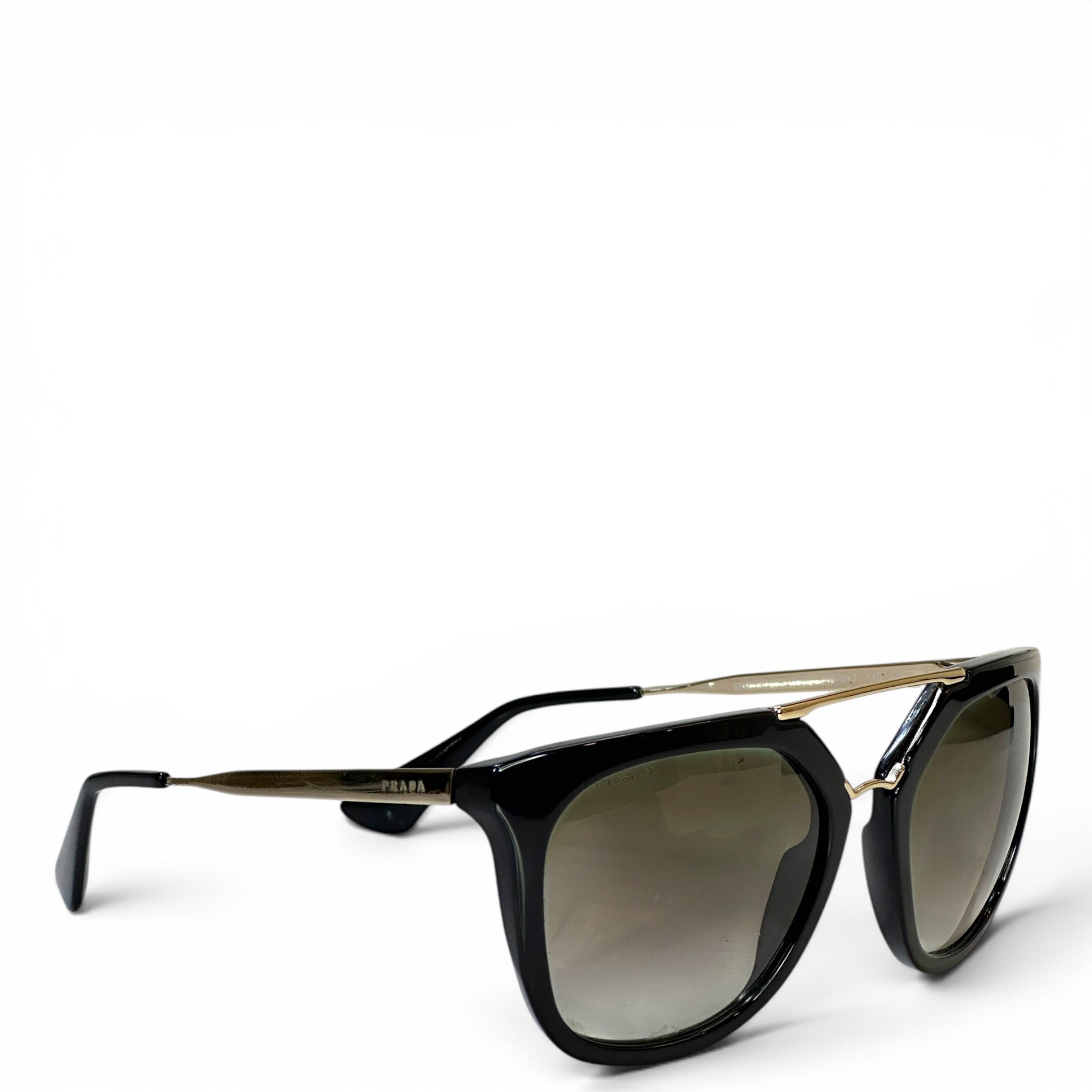 Prada SPR13Q Black Acetate Frames Sunglasses