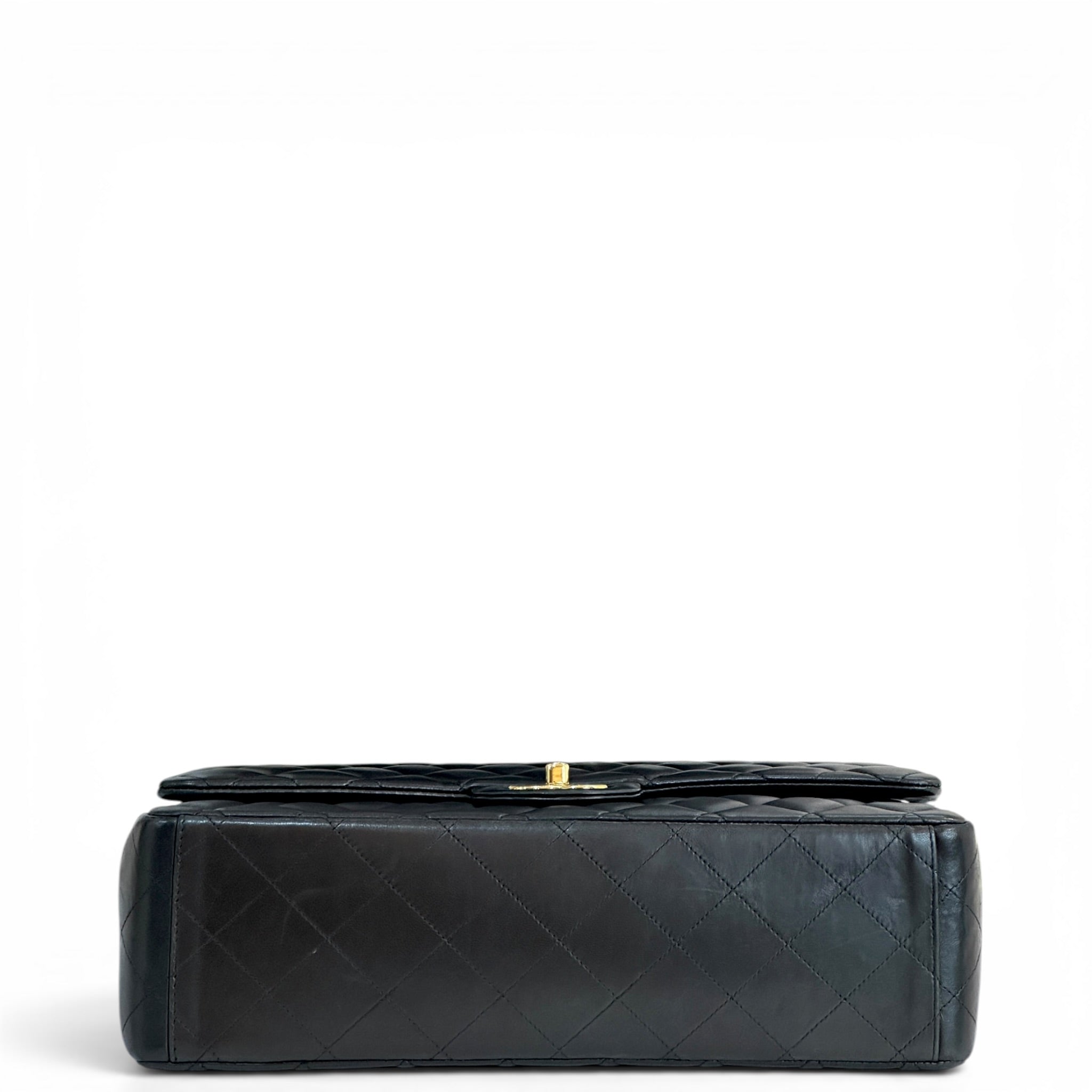 Chanel Classic Maxi Black Lambskin  Flap Bag