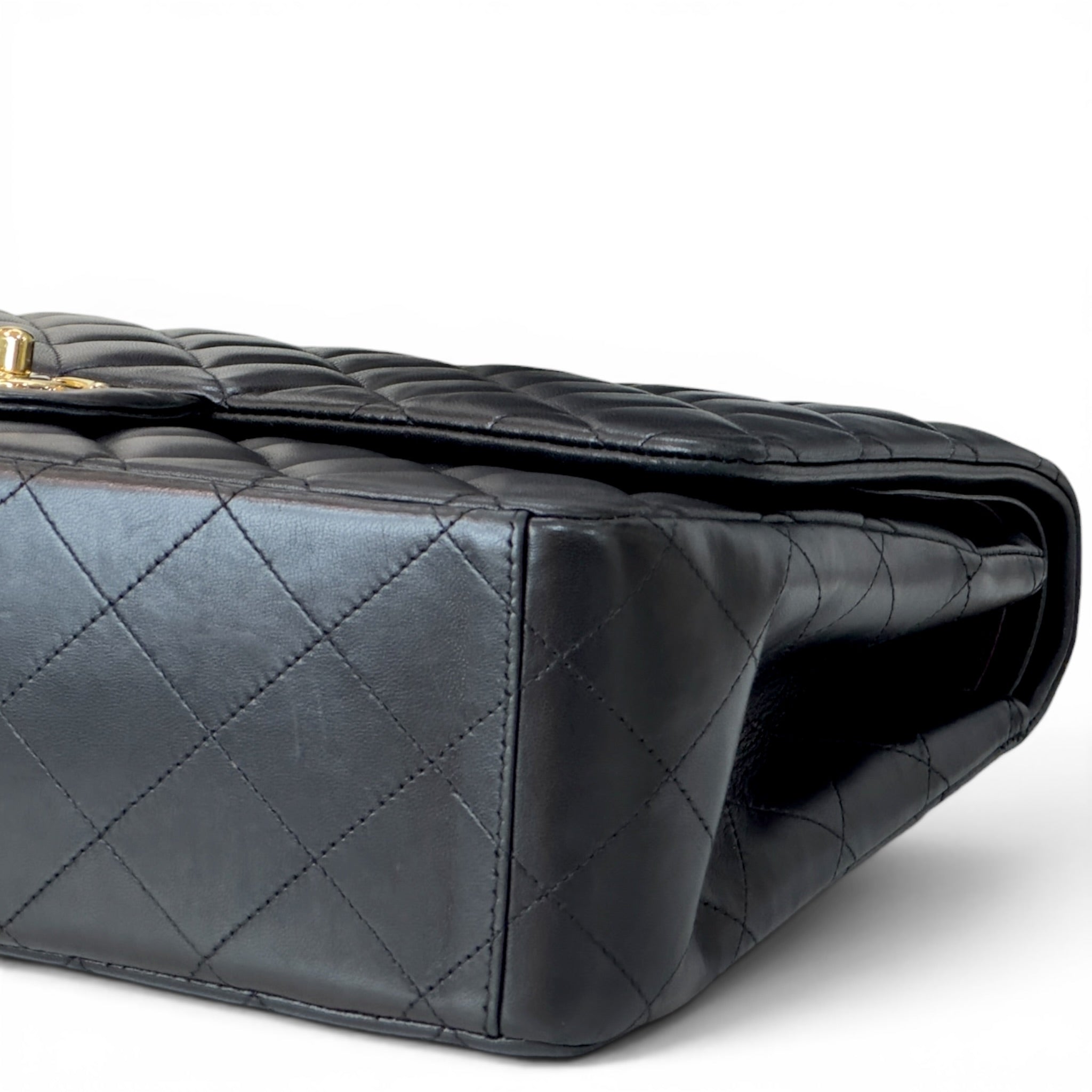 Chanel Classic Maxi Black Lambskin  Flap Bag