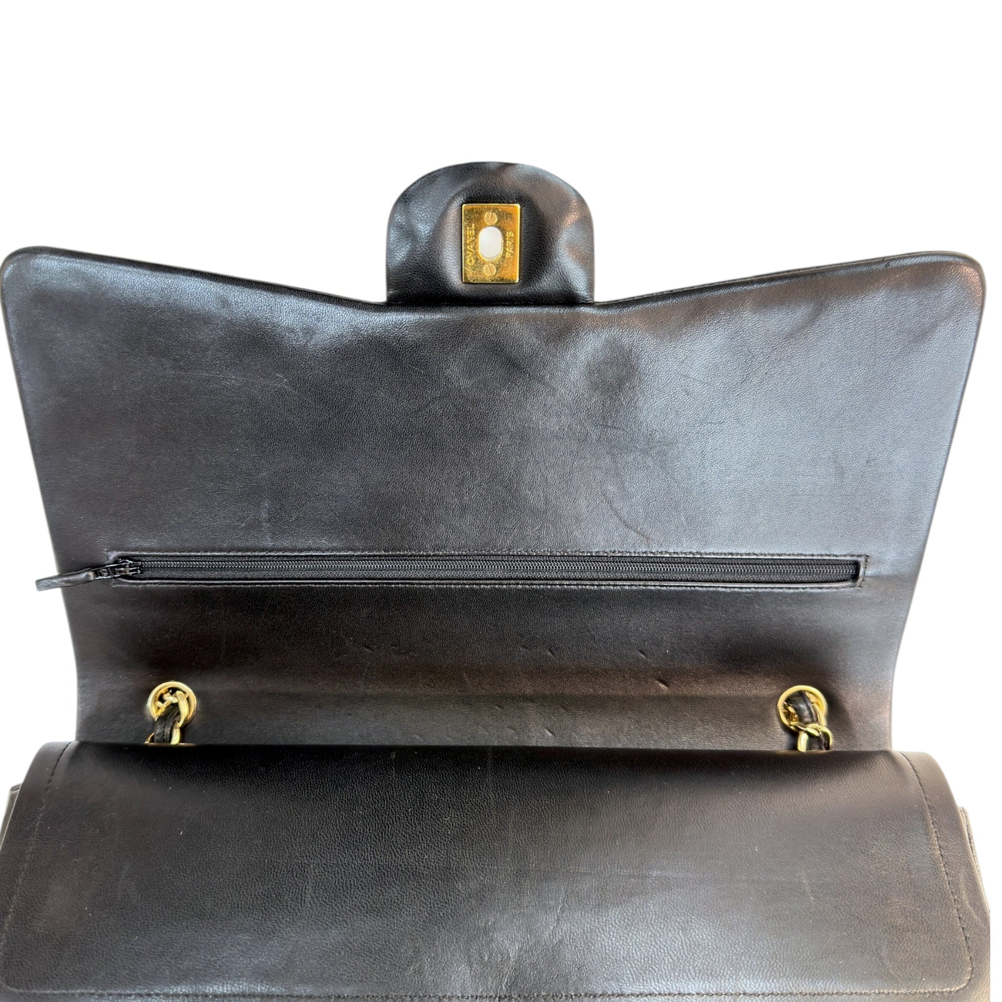 Chanel Classic Maxi Black Lambskin  Flap Bag
