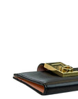 Salvatore Ferragamo Hug Card Holder Black Calf Leather