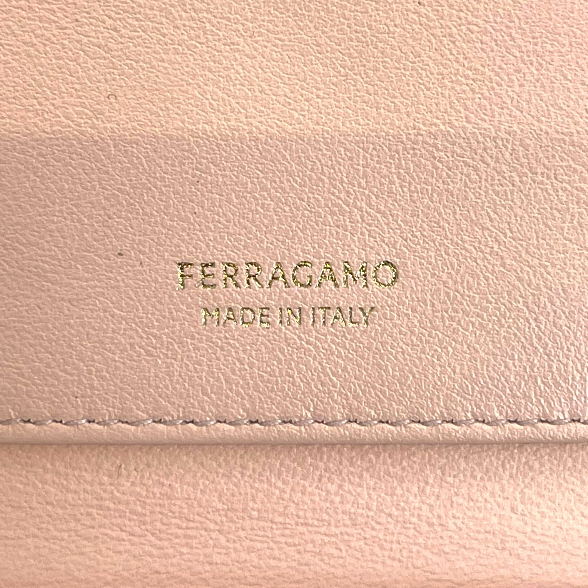 Salvatore Ferragamo Hug Card Holder Black Calf Leather
