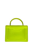 Off-White Jitney Top Handle Bag Neon Green Leather
