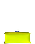 Off-White Jitney Top Handle Bag Neon Green Leather