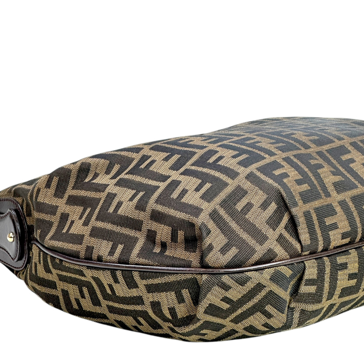 Fendi Zucca Chef Medium Canvas Chained Hobo Shoulder Bag