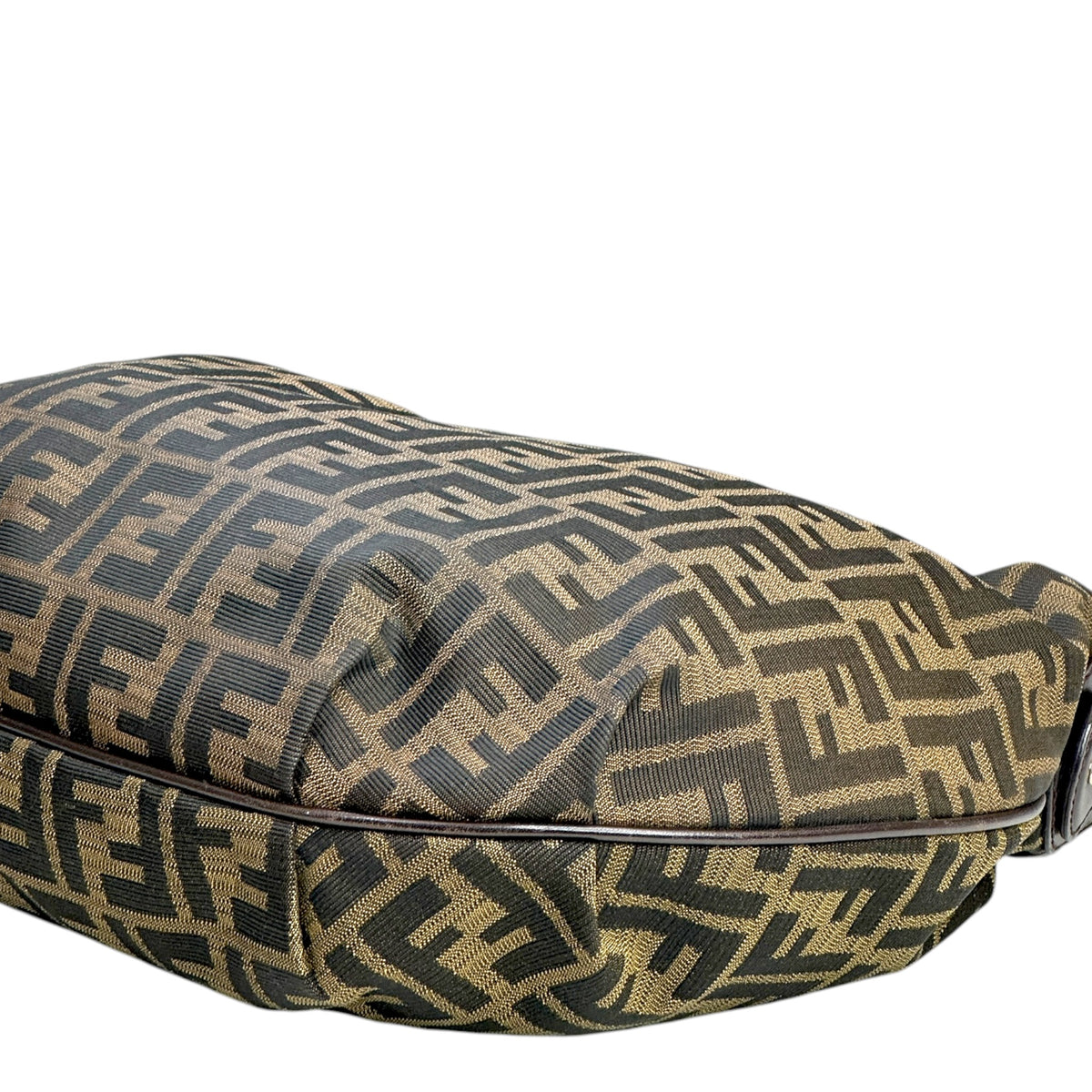 Fendi Zucca Chef Medium Canvas Chained Hobo Shoulder Bag