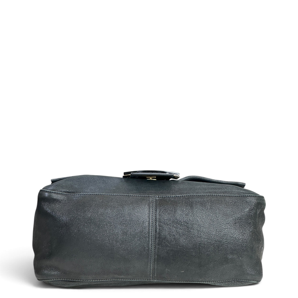 Fendi Zucca FF Mama Black Leather Handbag