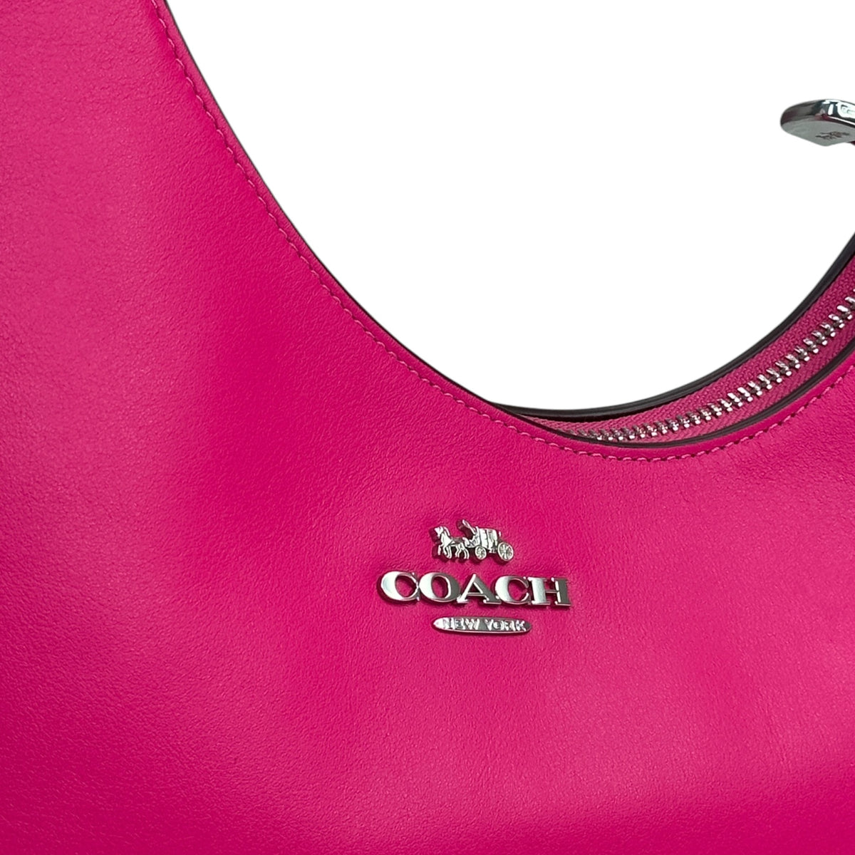 Coach Twisted Teri  Medium Pink leather Shoulder Bag