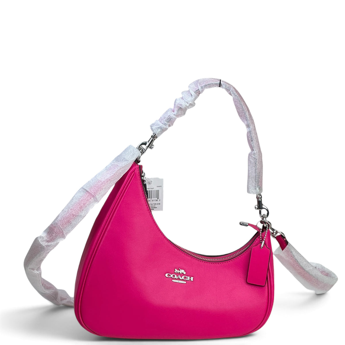 Coach Twisted Teri  Medium Pink leather Shoulder Bag