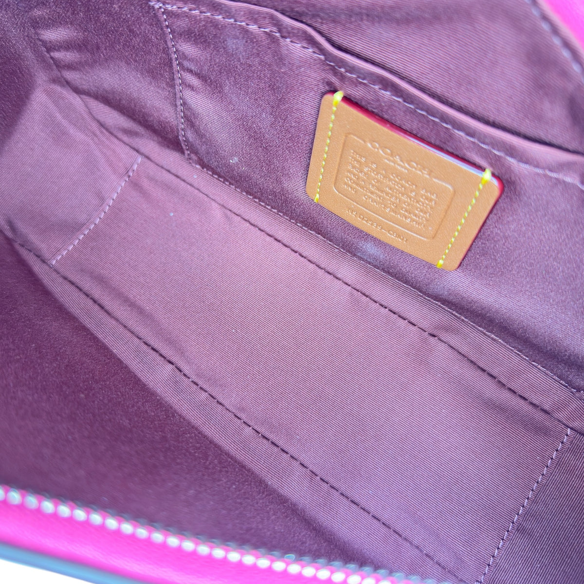 Coach Twisted Teri  Medium Pink leather Shoulder Bag