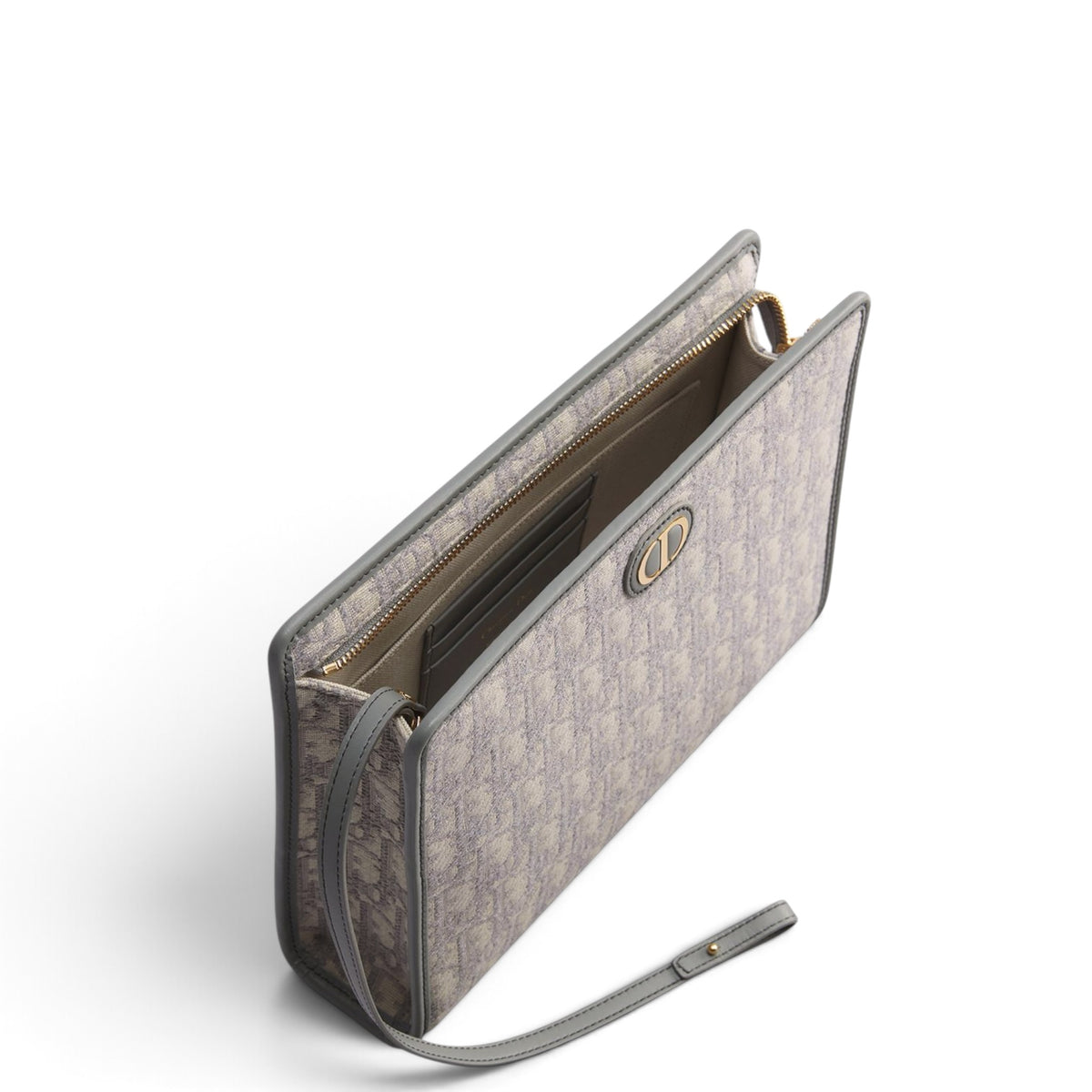 Dior 30 Montaigne Grey Oblique Jacquard Pouch