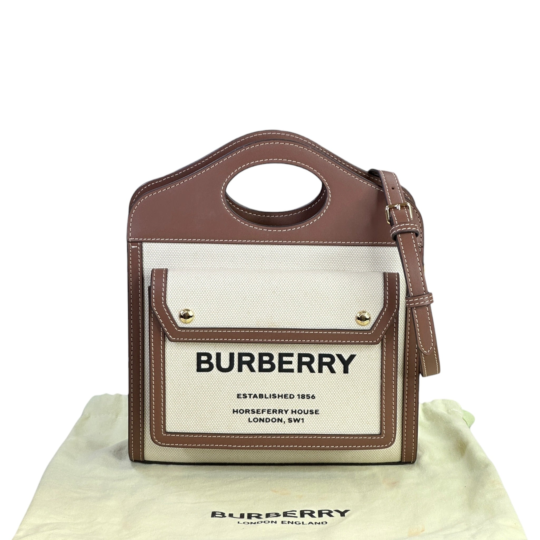 Burberry mini pocket beige/brown bag