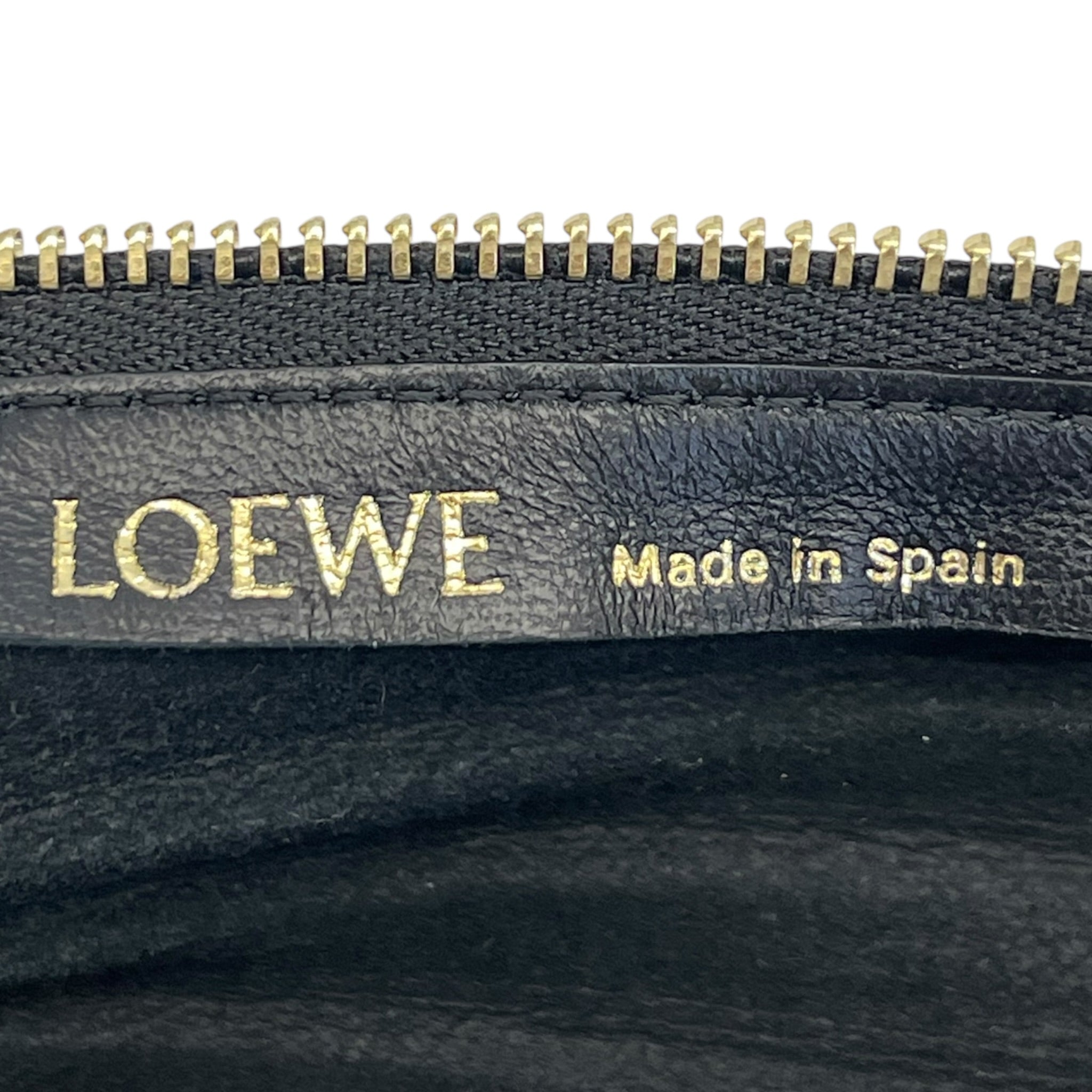 Loewe Bracelet Pouch Black Pleated Nappa Lambskin