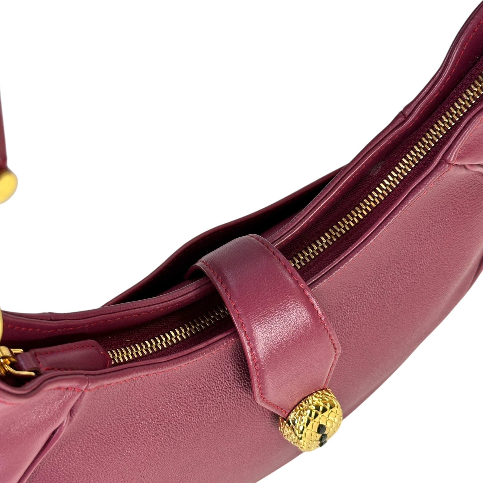 Bvlgari Serpenti Ellipse bag magenta pink calf leather