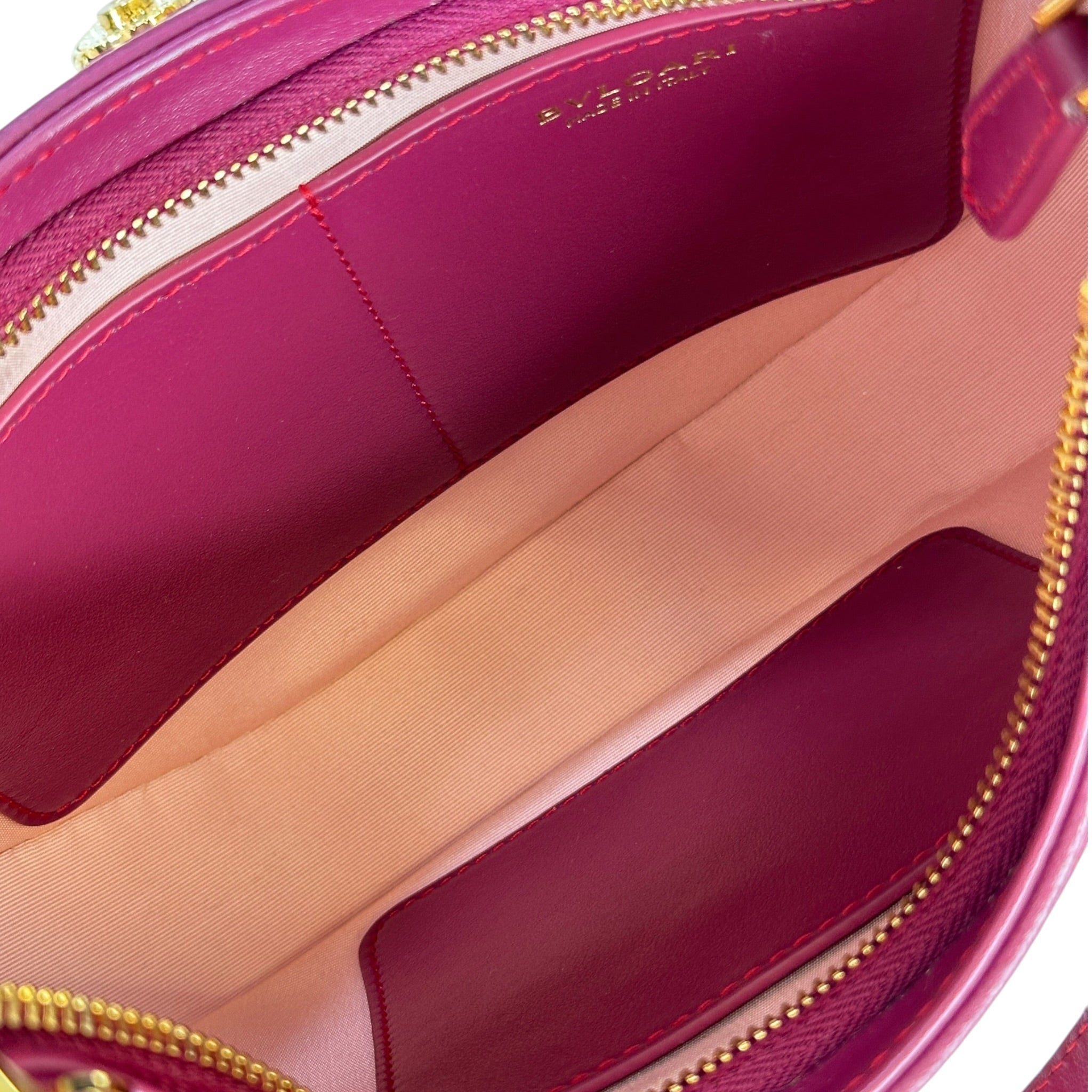 Bvlgari Serpenti Ellipse bag magenta pink calf leather