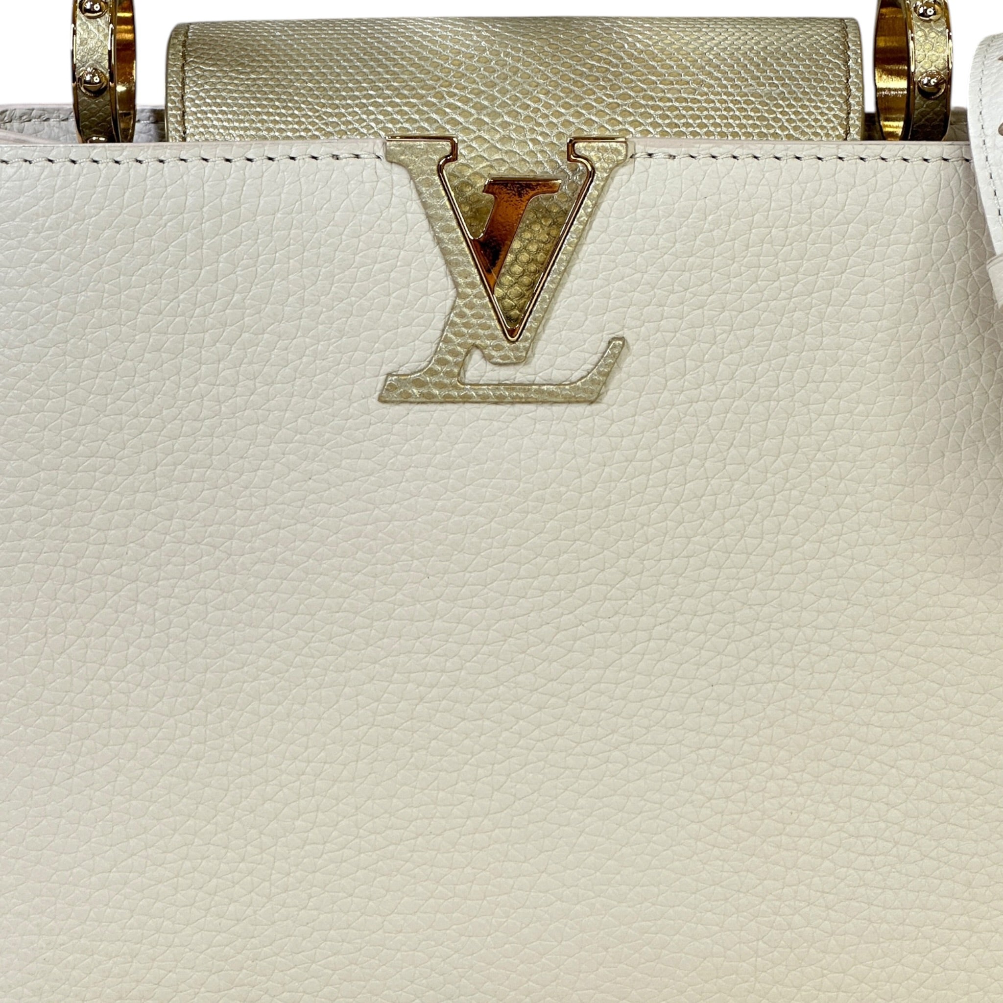 Louis Vuitton Capucines BB cream gold Taurillon leather bag