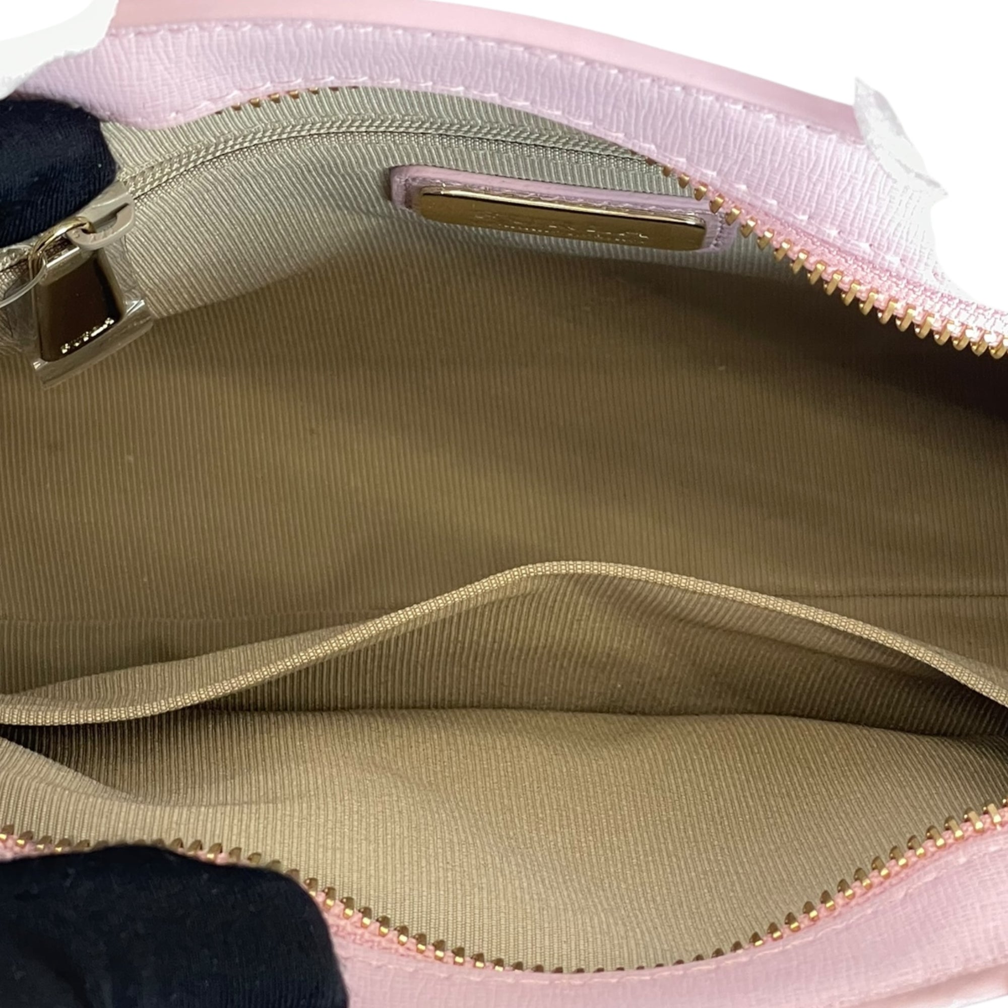 Furla Light Pink Leather Agata Satchel