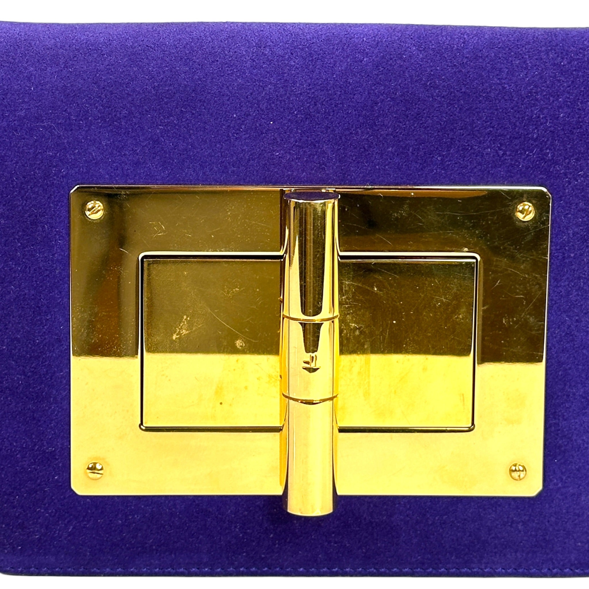 Tom Ford Natalia Crossbody Bag Small Purple Suede