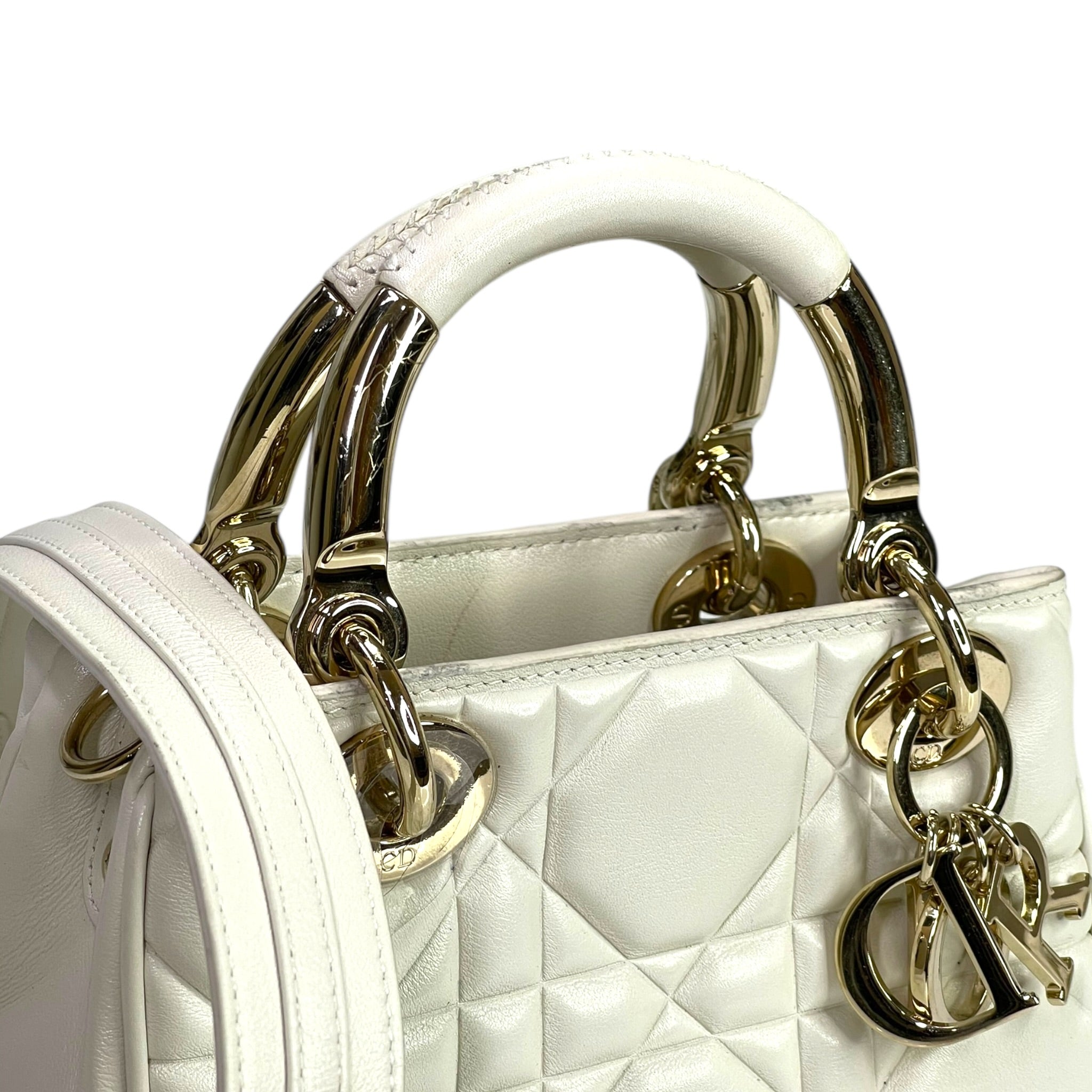 Christian Dior The Lady 95.22 Bag White Cannage Lambskin