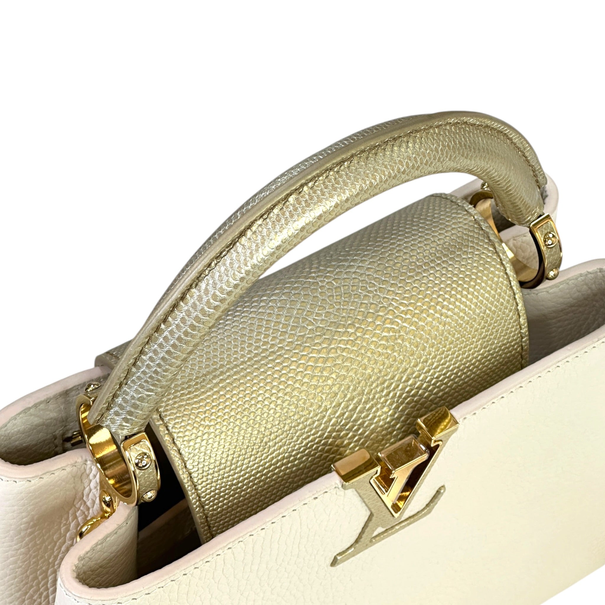Louis Vuitton Capucines BB cream gold Taurillon leather bag