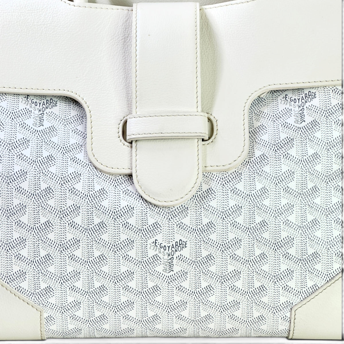 Goyard Saigon Mm medium white canvas Tote Bag