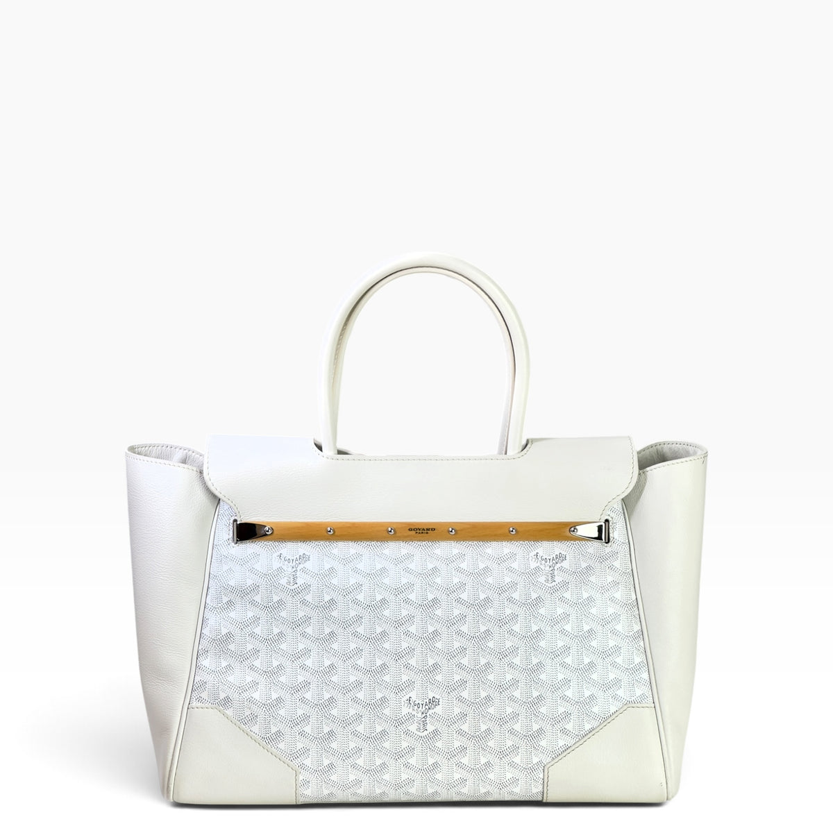 Goyard Saigon Mm medium white canvas Tote Bag