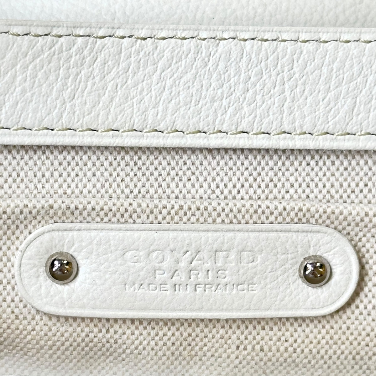 Goyard Saigon Mm medium white canvas Tote Bag