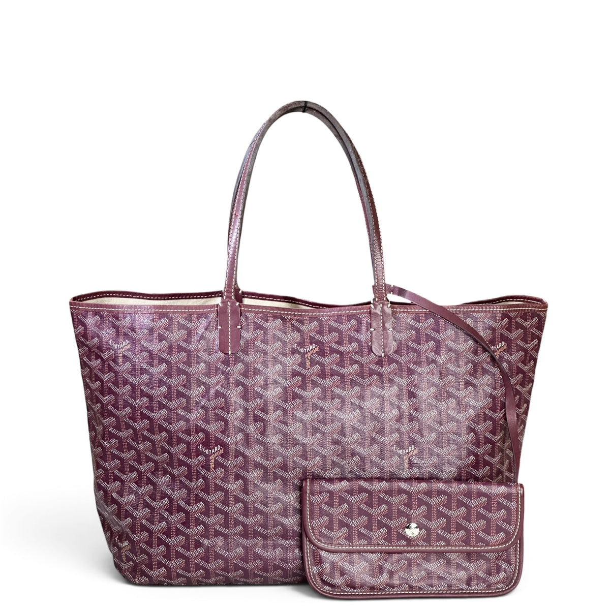 Goyard St Louis PM Burgundy Goyardine Tote Bag 