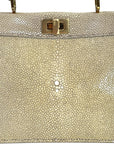 Fendi Stingray Peekaboo ISeeU Petite Bag Beige Leather