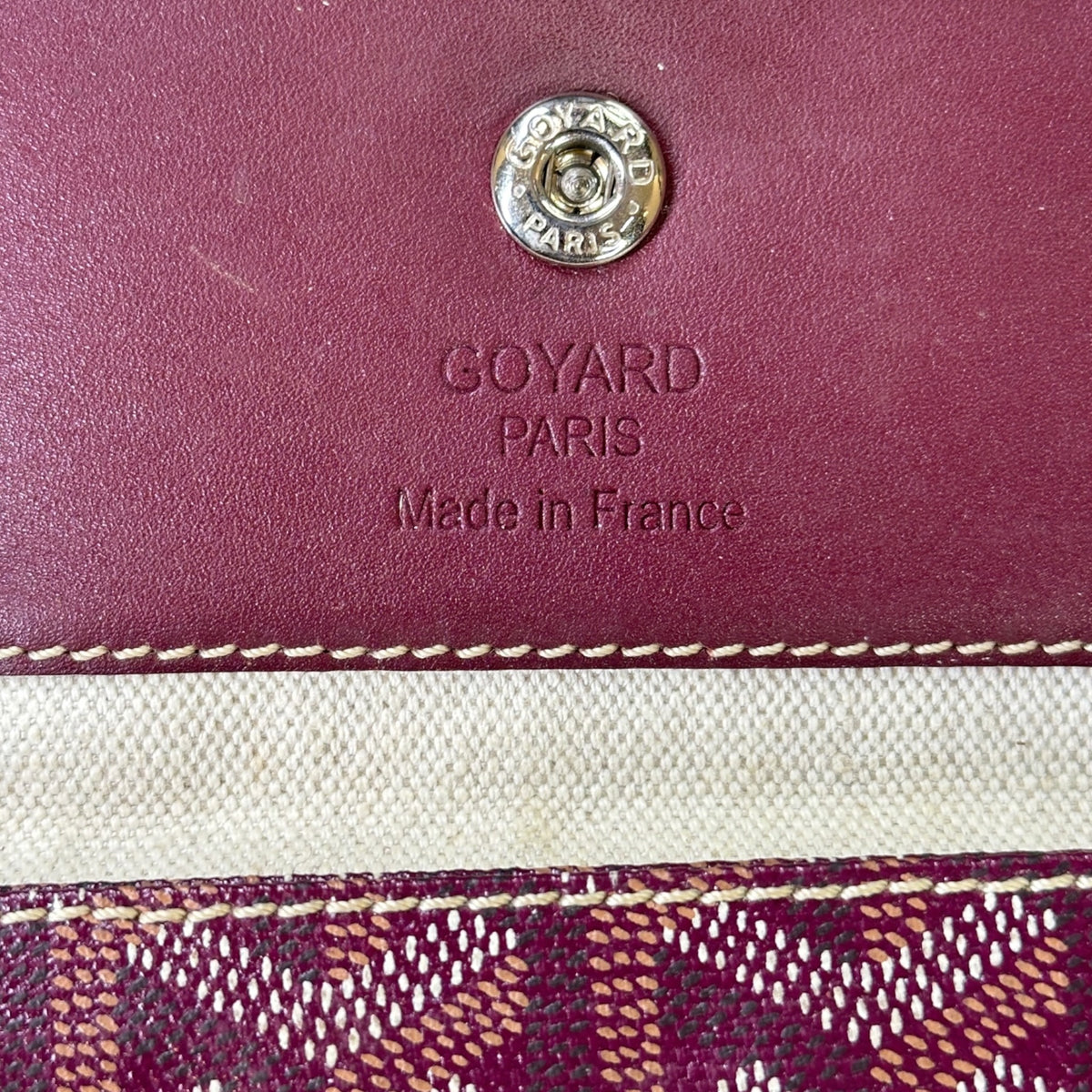 Goyard St Louis PM Burgundy Goyardine Tote Bag