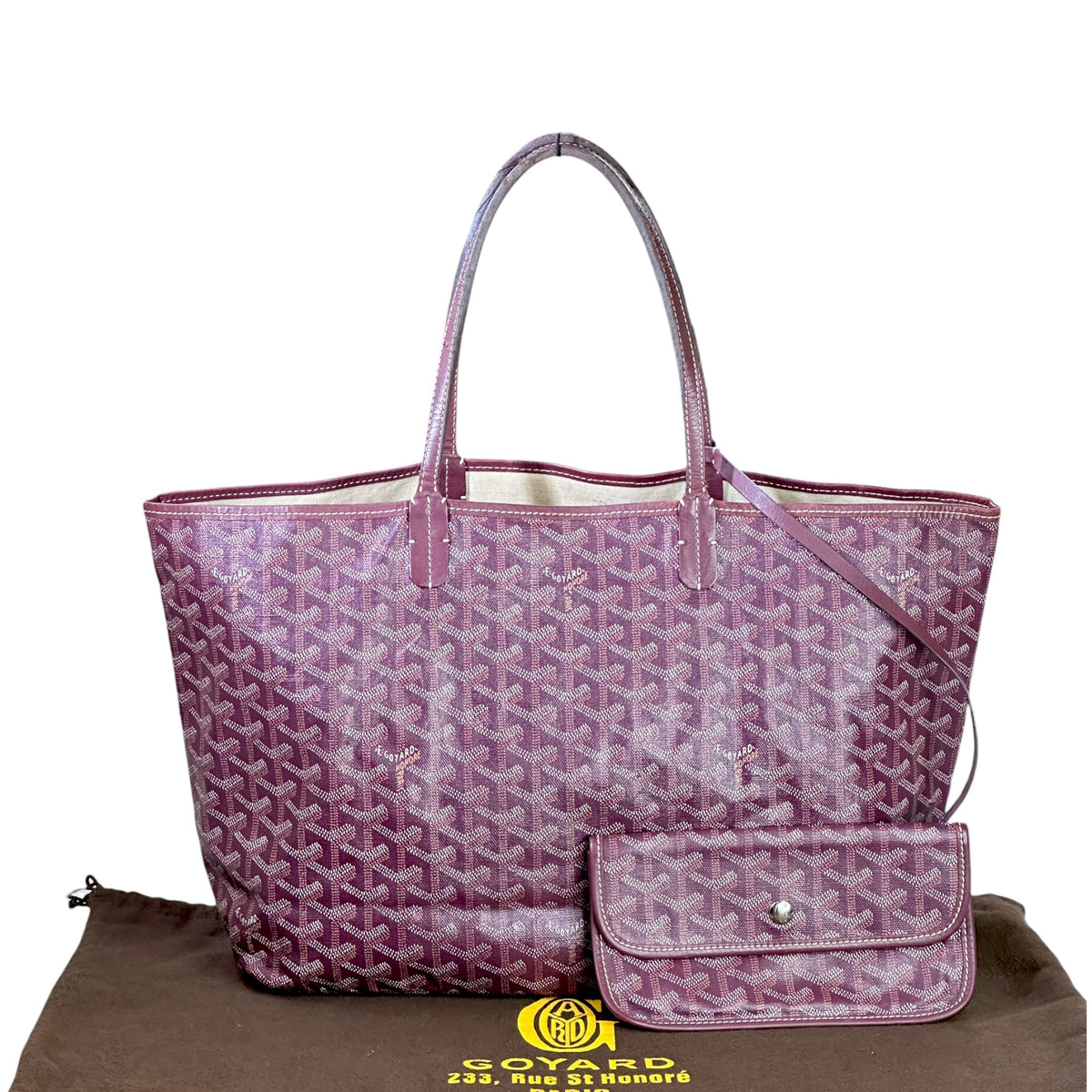 Goyard St Louis PM Burgundy Goyardine Tote Bag