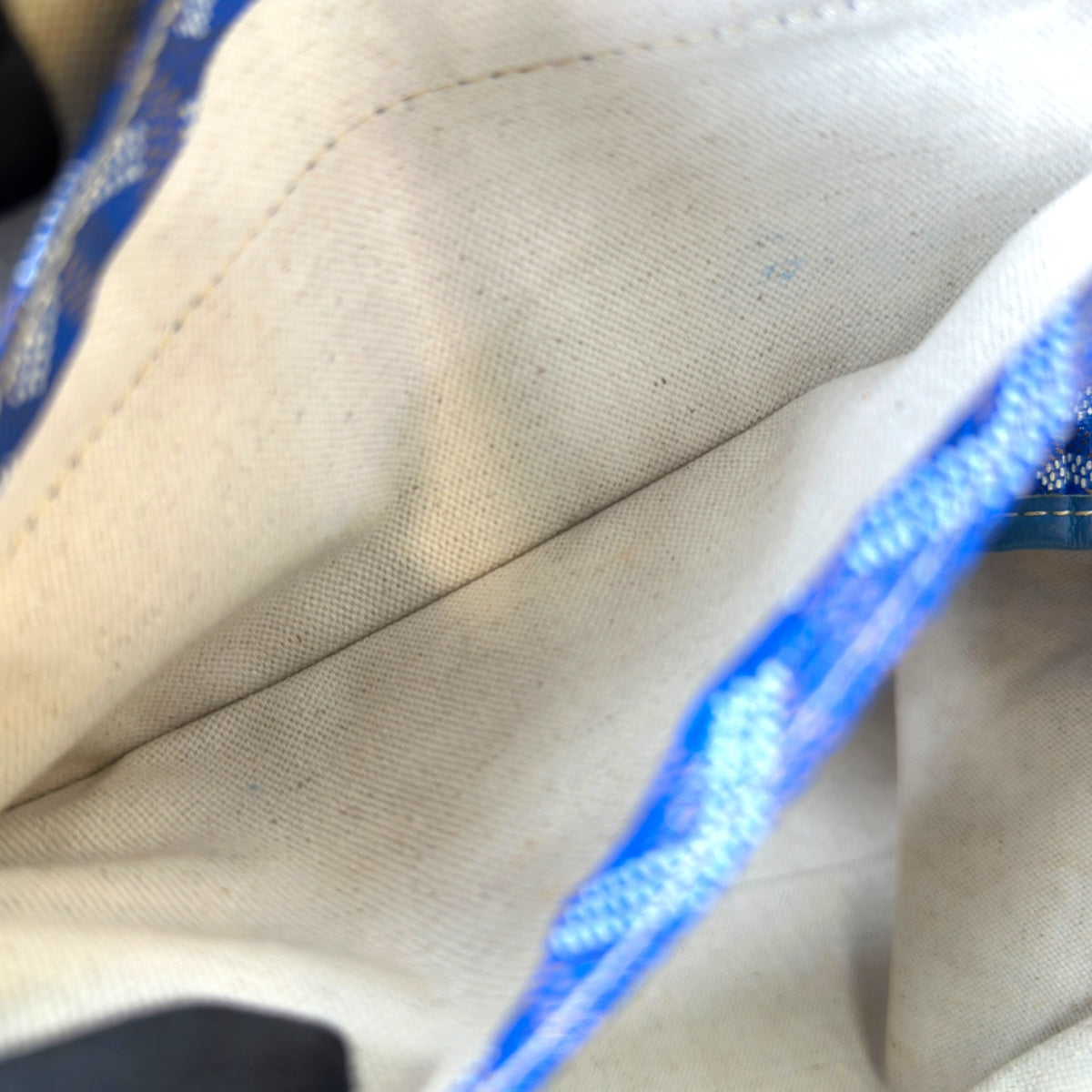 Goyard St Louis PM  blue  Goyardine Tote Bag