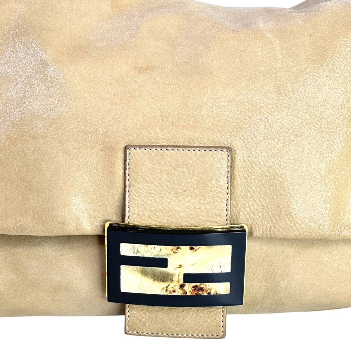Fendi Mamma Beige Leather Baguette