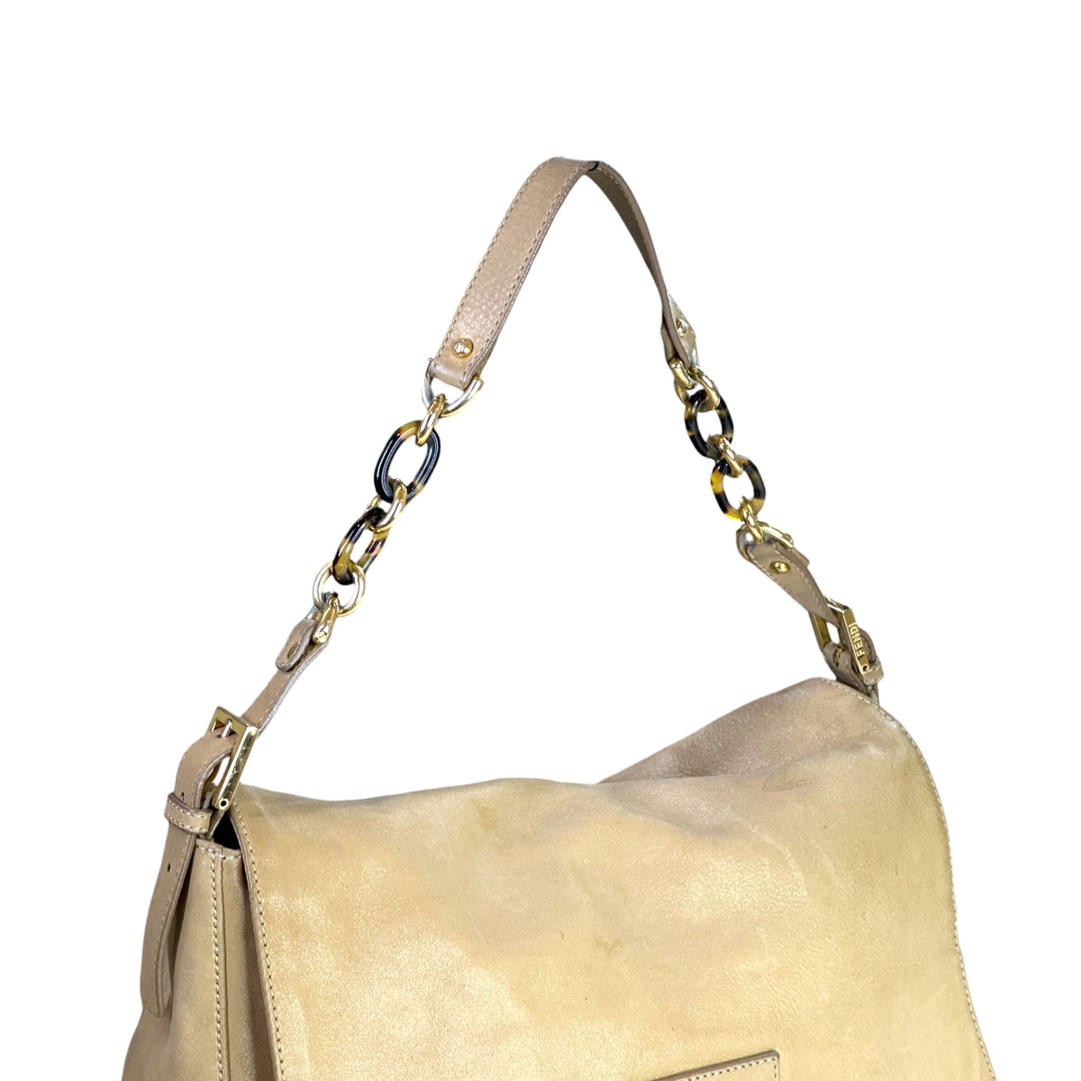 Fendi Mamma Beige Leather Baguette