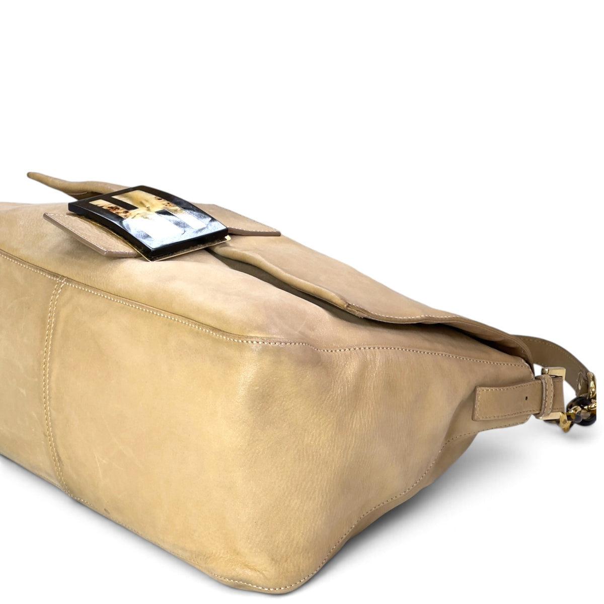 Fendi Mamma Beige Leather Baguette