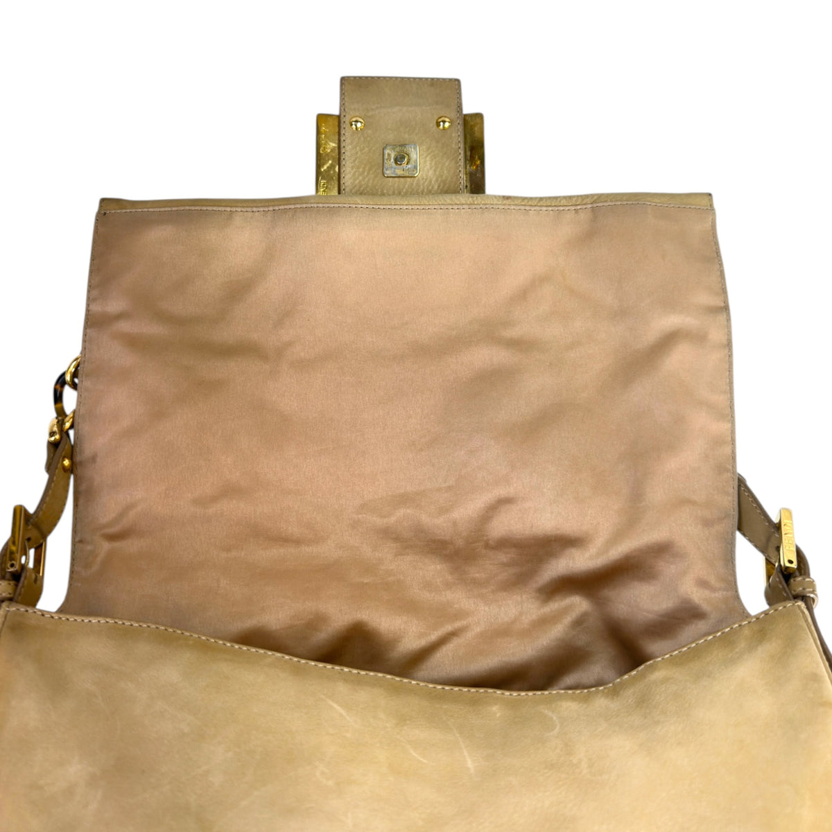 Fendi Mamma Beige Leather Baguette