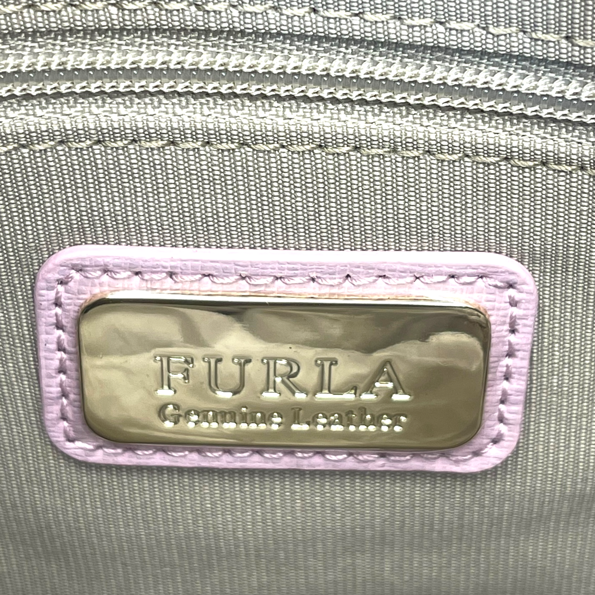 Furla Light Pink Leather Agata Satchel