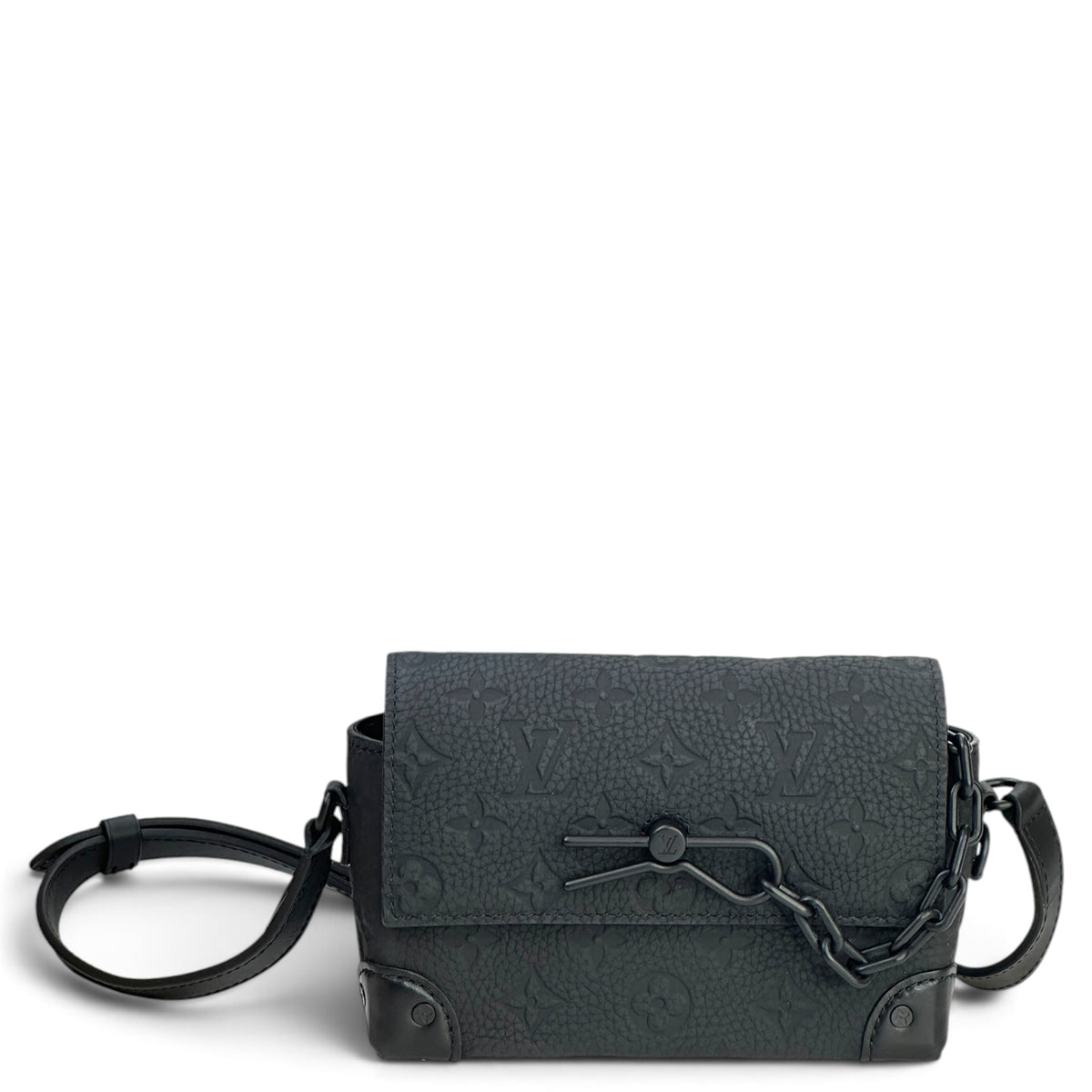 Louis Vuitton Steamer Black Taurillon Leather Crossbody Bag